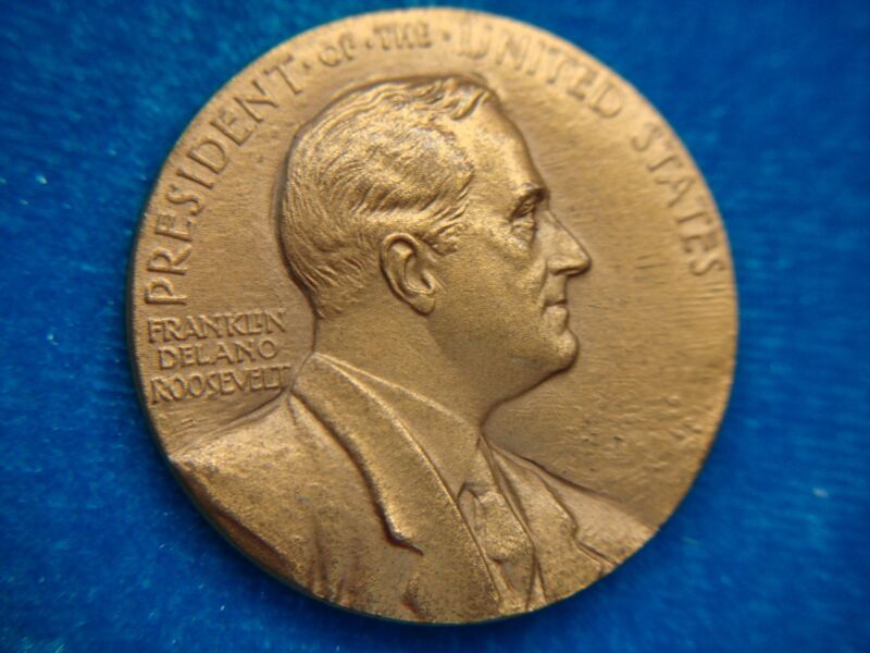 1936 Franklin D. Roosevelt Bronze Commemorative Token