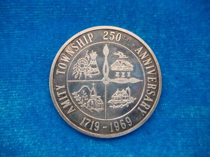 1969 Amity Township PA 250th Anniversary .999 Fine Silver Medal