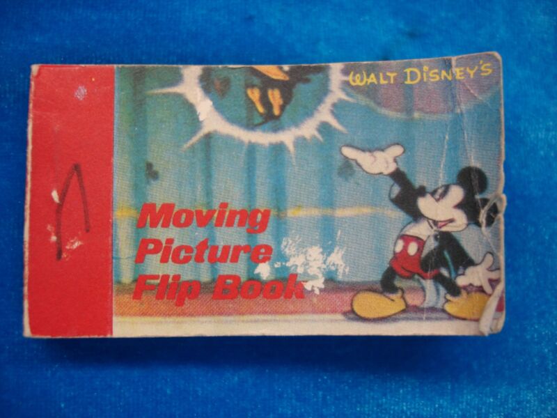 Vintage Disney Mickey Mouse flip book with Donald Duck in the audience.
