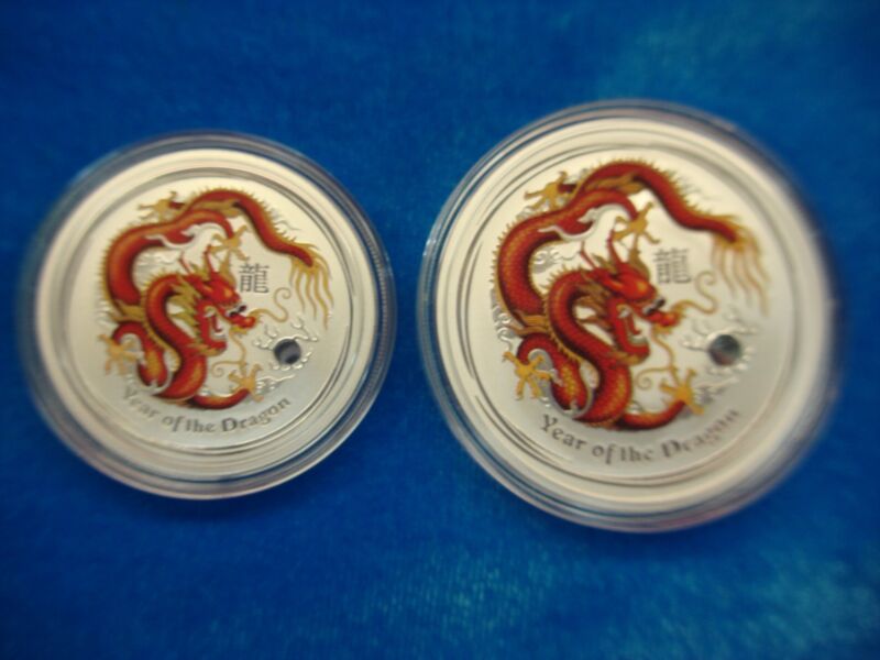2012 Australian Lunar Year of the Dragon Silver Coin Set