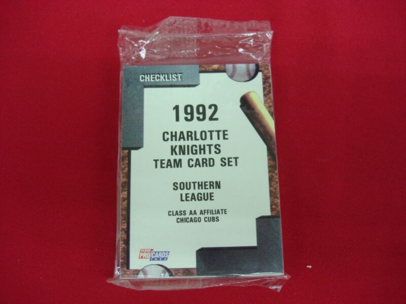 1992 Fleer ProCards Charlotte Knights Minor League Baseball Team Set