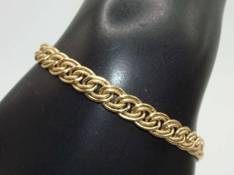 Vintage Rhythm 12K gold-filled double link bracelet, estate find