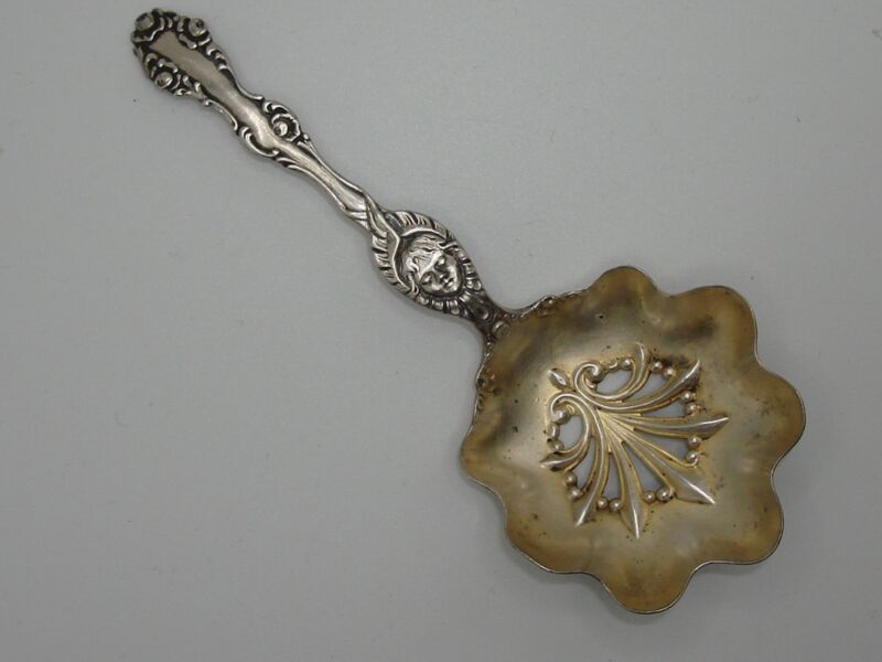 Antique Whiting Sterling Silver Gilt Bonbon Spoon