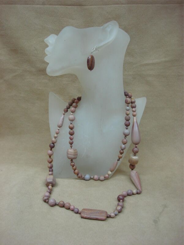 Vintage Jay King DTR Sterling Silver Red Jasper Necklace & Earrings Set