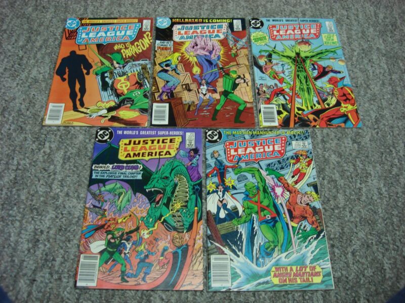Justice League of America comic book set #224-228 (March - July 1984) CGC Graded