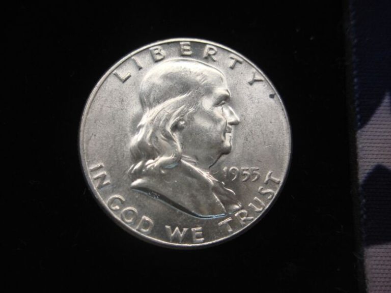 1955 Franklin Half Dollar - Uncirculated (UNC) Coin, Pristine Bell Lines