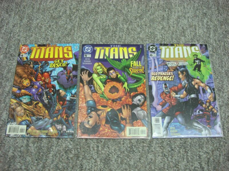 The Titans #4, 5 & 6 comic books bagged and ready to collect