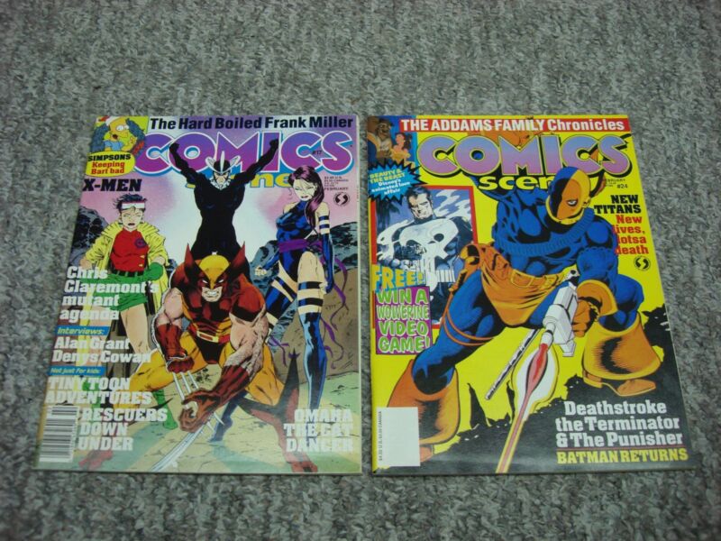 Bagged pair of Comics Scene Magazines #17 (1990) and #24 (1991)