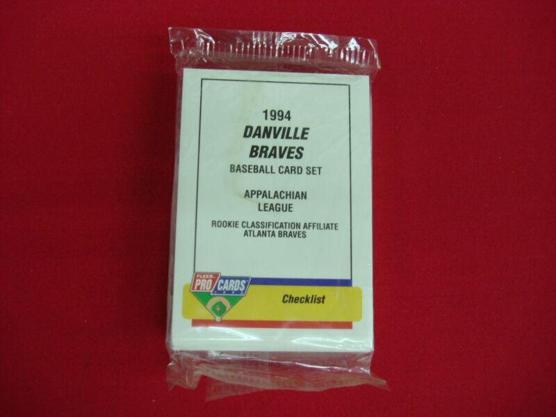 1994 Fleer ProCards Danville Braves MiLB Team Set - Kevin Millwood, John Rocker (Factory Sealed)