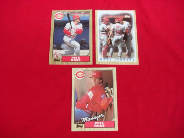 1987 Topps Tiffany Glossy Pete Rose Baseball Card Lot