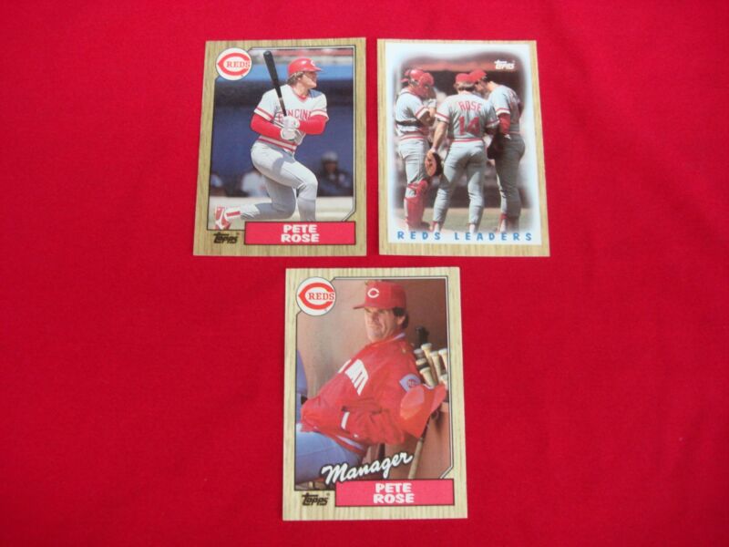 1987 Topps Tiffany Glossy Pete Rose Baseball Card Lot