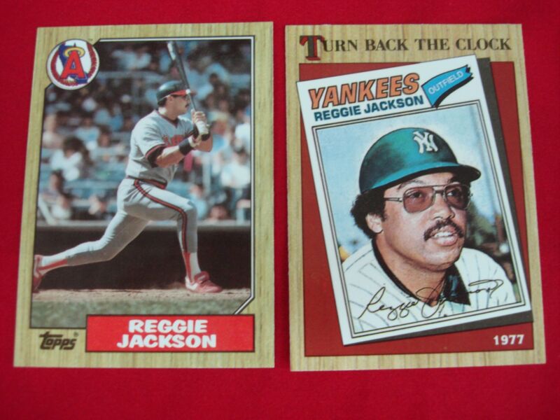 1987 Topps Tiffany Reggie Jackson Baseball Card Lot