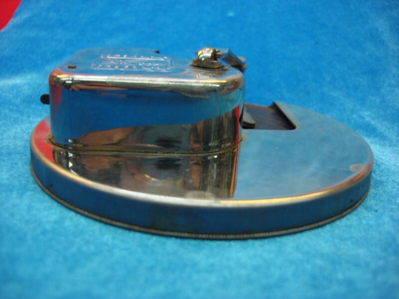 Vintage Kriss Kross hand crank razor sharpener, chrome steel, St. Louis estate find