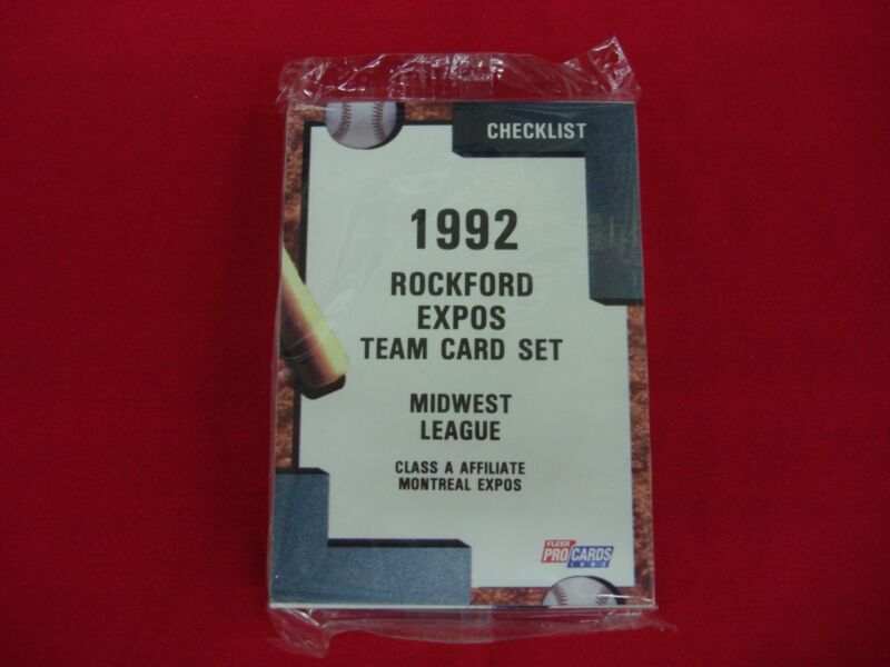 1992 Rockford Expos Fleer ProCards Minor League Baseball Team Set