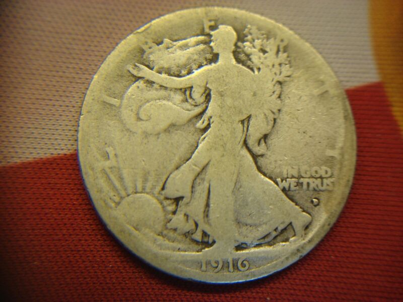 1916-D Walking Liberty Half Dollar