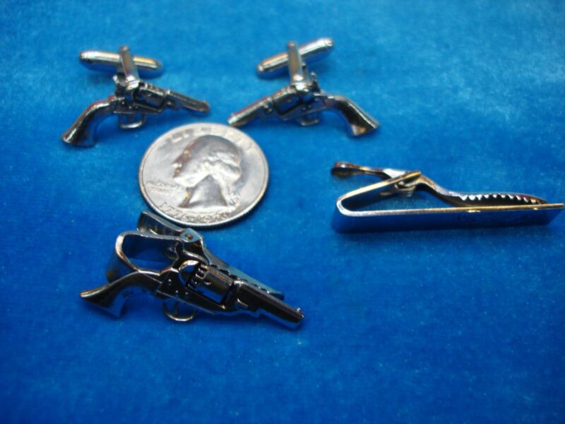Vintage Anson Western Cufflinks & Tie Clips - Revolver Designs