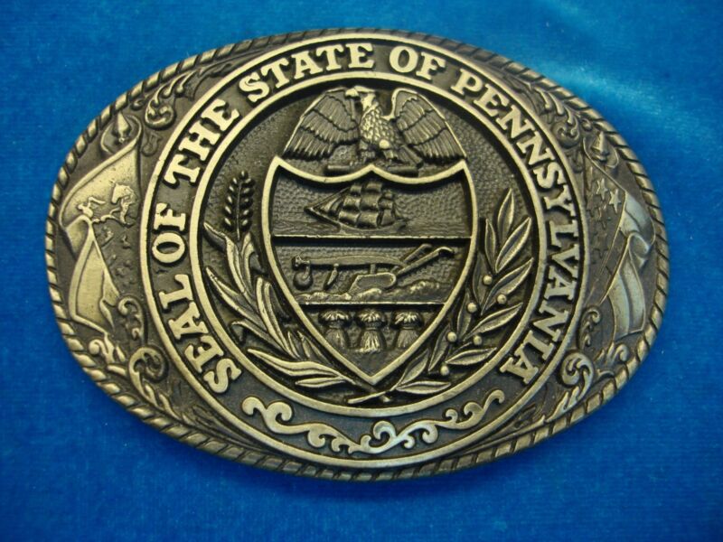 Vintage Tony Lama Pennsylvania State Seal Buckle