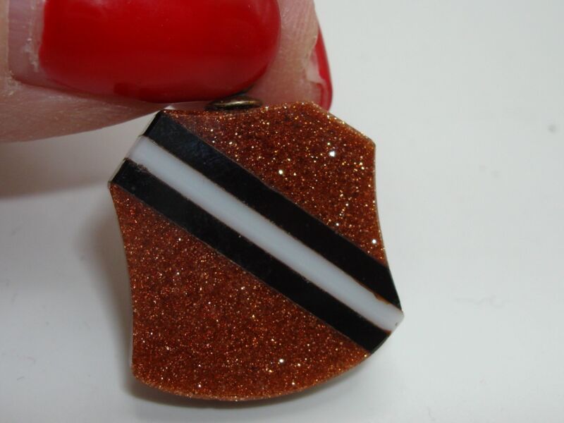 Antique Victorian Goldstone & Banded Agate FOB - Estate Find