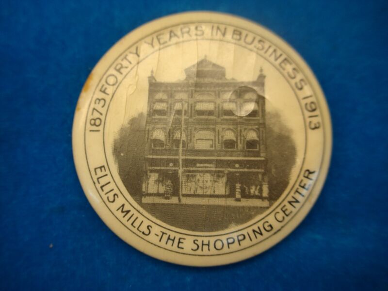 Vintage Ellis Mills Pocket Mirror (Pottstown, PA 1873-1913) - Historical Photo