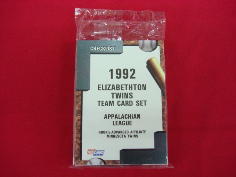 1992 Fleer ProCards Elizabethton Twins Minor League Baseball Team Set