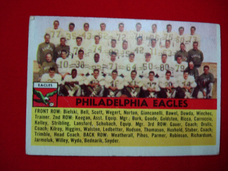 1956 Topps Philadelphia Eagles Team Card #40