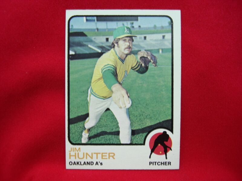 1973 Topps Jim 'Catfish' Hunter Oakland Athletics Baseball Card #235