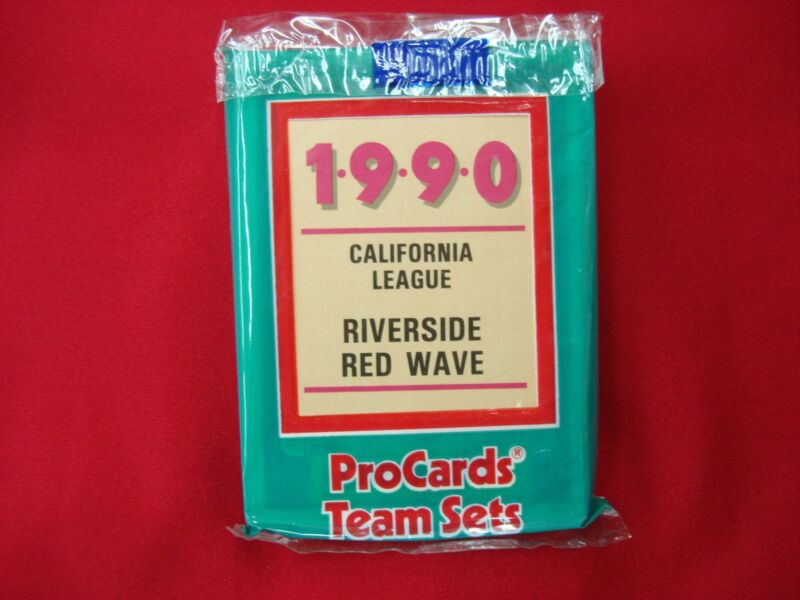 1990 Riverside Red Wave ProCards Minor League Baseball Team Set Factory Sealed