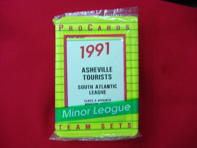 Factory sealed 1991 ProCards Minor League Baseball Team Set of the Asheville Tourists (Houston Astros affiliate)