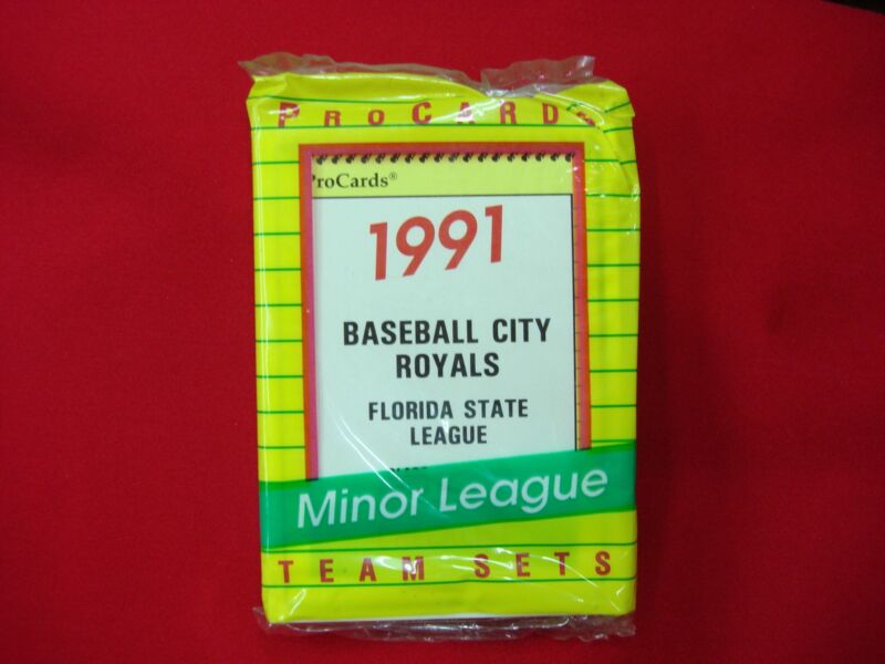 Factory sealed 1991 ProCards Minor League Baseball Team Set of the Baseball City Royals (Kansas City Royals affiliate)