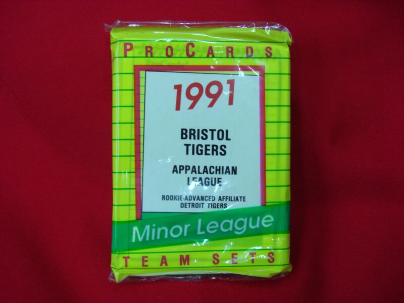 1991 Bristol Tigers ProCards Minor League Baseball Team Set