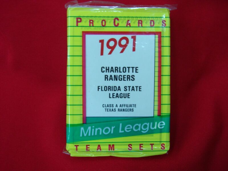 1991 Charlotte Rangers Minor League Pro Cards Factory Sealed