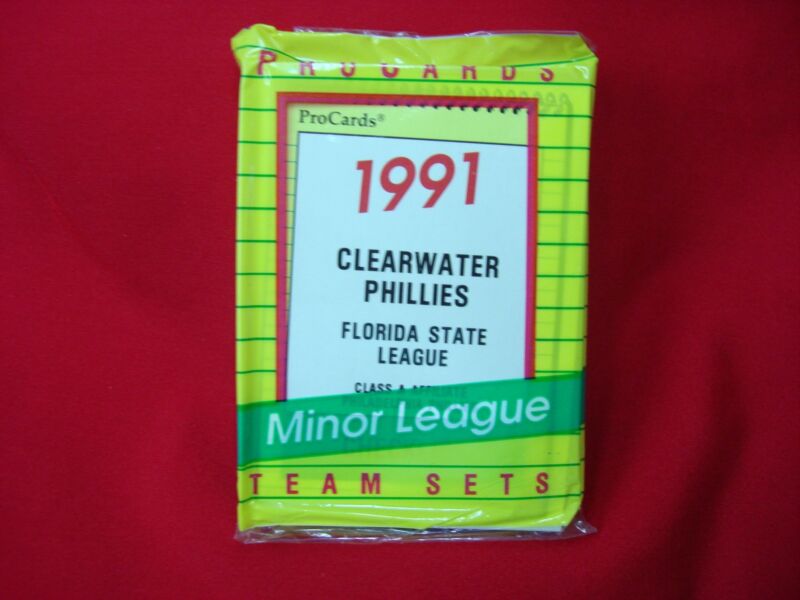 1991 Clearwater Phillies ProCards Minor League Baseball Card Set - Factory Sealed