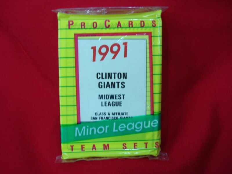1991 Clinton Giants Minor League Pro Cards Factory Sealed