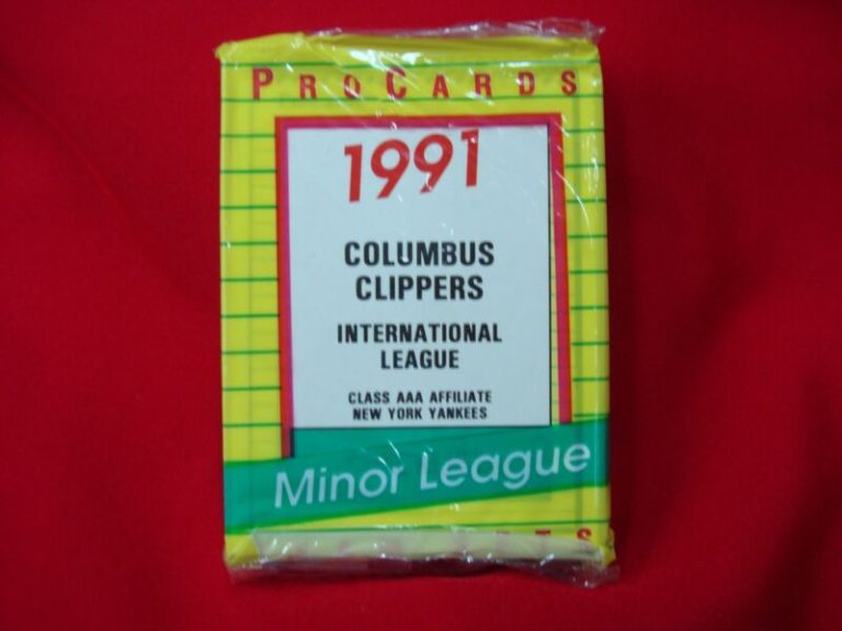 1991 Columbus Clippers ProCards MiLB Team Set featuring Bernie Williams and Andy Stankiewicz