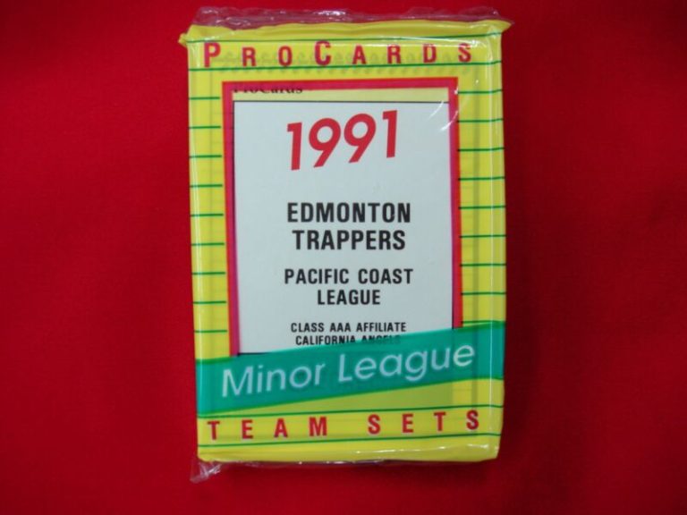 1991 Edmonton Trappers Pro Cards Factory Sealed - Featuring Chad Curtis