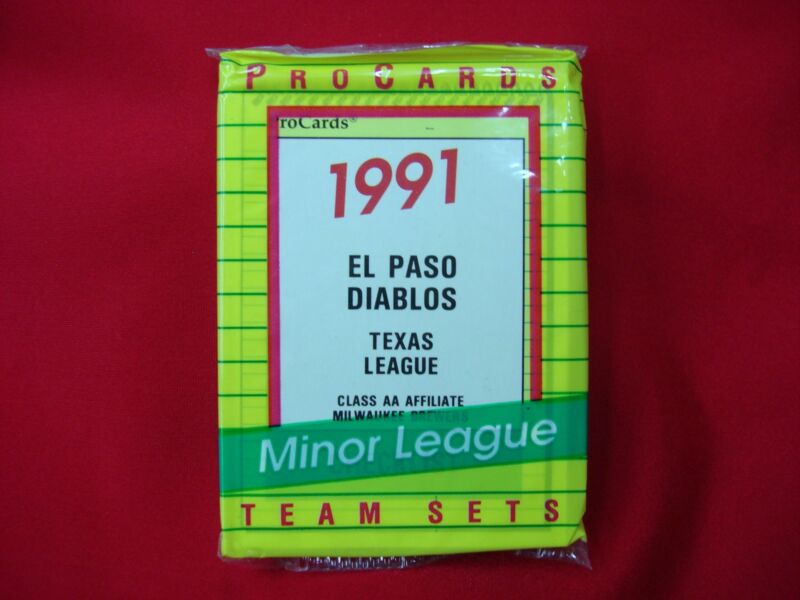 1991 El Paso Diablos ProCards Minor League Baseball Team Set