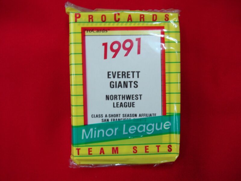1991 Everett Giants Minor League Pro Cards Factory Sealed - William Van Landingham & Team Set