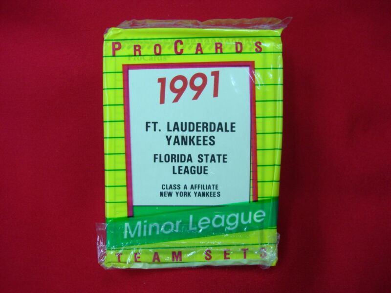 Factory Sealed 1991 Ft. Lauderdale Yankees Minor League Pro Cards