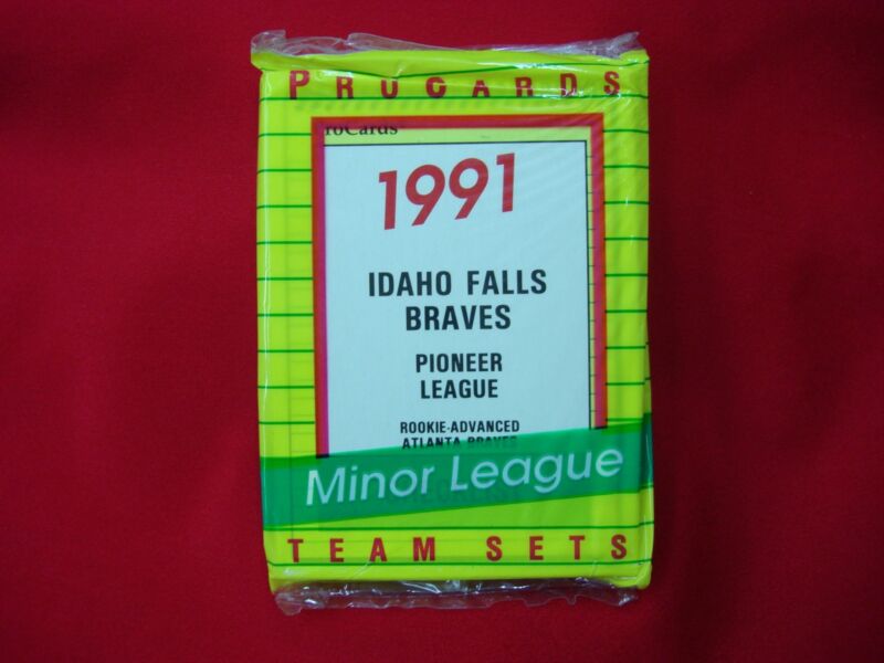 1991 Idaho Falls Braves ProCards MLB Team Set featuring Anthony Gaffagnino, sealed