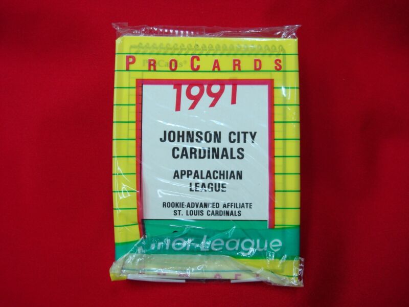 1991 Johnson City Cardinals ProCards MiLB Team Set