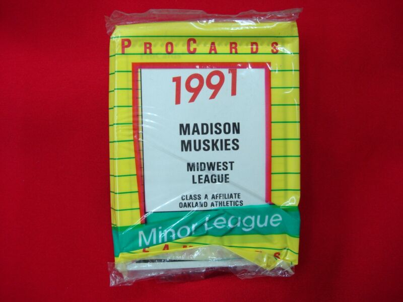 Factory sealed set of 1991 Madison Muskies minor league baseball cards