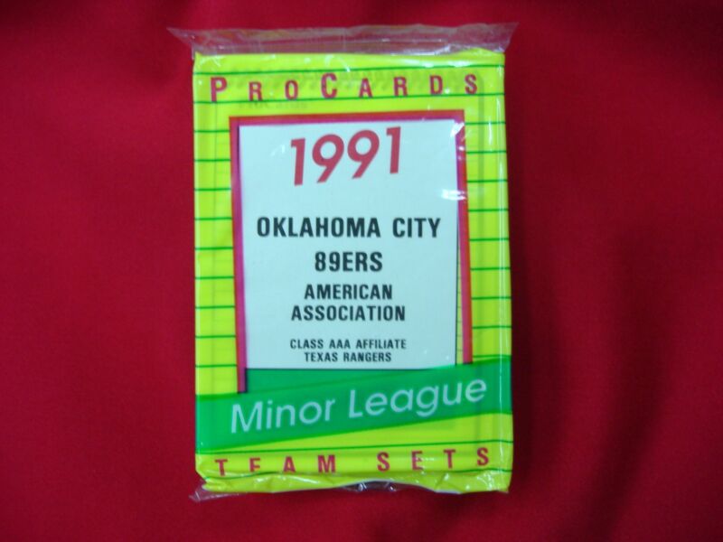 1991 Oklahoma City 89ers ProCards Team Set (Dean Palmer, Texas Rangers Affiliate) - Factory Sealed