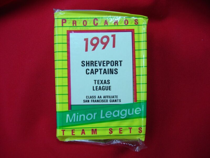 Vintage 1991 Shreveport Captains ProCards Minor League Baseball Card Set