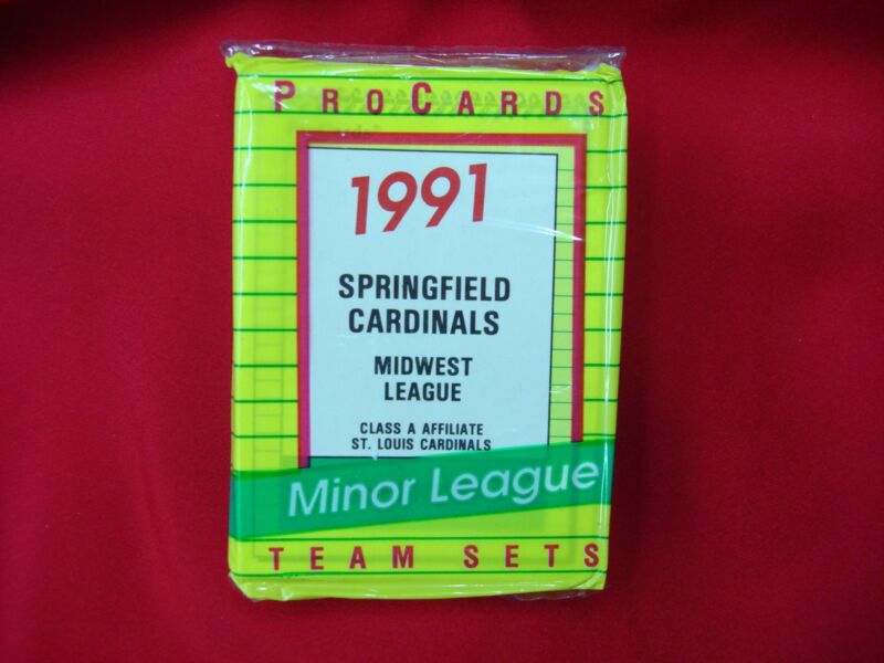 Factory sealed 1991 Springfield Cardinals ProCards Minor League Baseball Team Set