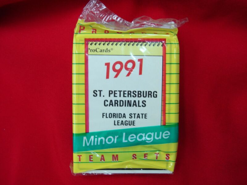 Factory-sealed 1991 ProCards MiLB Team Set of the St. Petersburg Cardinals
