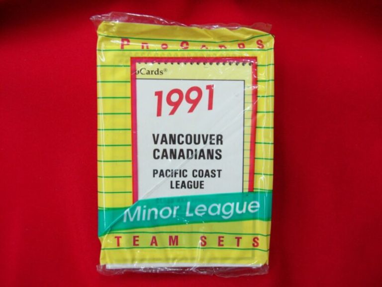 Factory sealed set of 1991 Vancouver Canucks Minor League Pro Cards in very nice condition