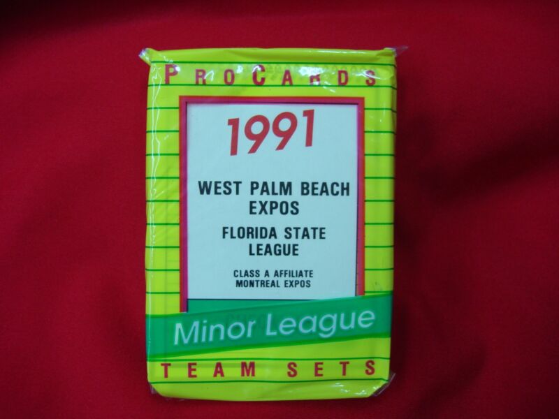 1991 West Palm Beach Expos ProCards Minor League Baseball Team Set - Factory Sealed