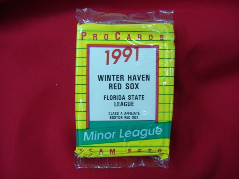 Factory-sealed 1991 Winter Haven Red Sox ProCards Minor League Baseball Team Set