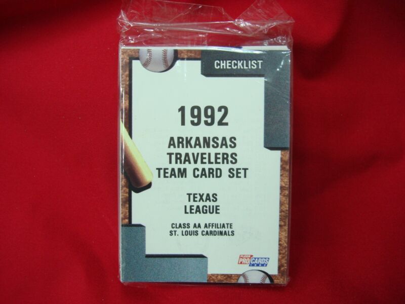Sealed 1992 Fleer ProCards Minor League Baseball Team Set featuring the Arkansas Travelers