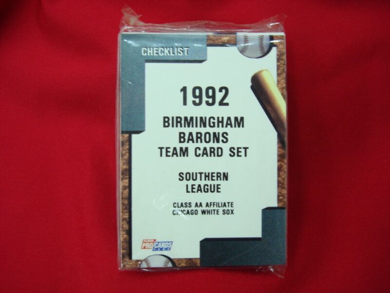 1992 Birmingham Barons Fleer ProCards MiLB Team Set (Chicago White Sox) - Sealed